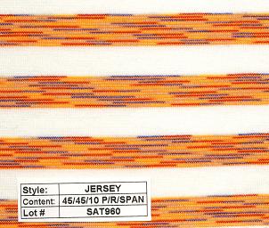 Jersey poly rayon spandex Multi Color Stripe 1/2''